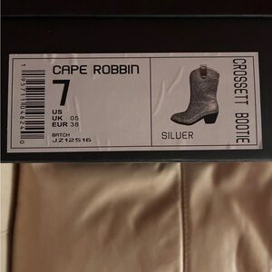 Cape Robbin Silver Crossett Ankle Boot